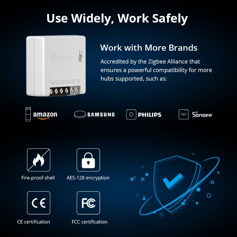 Smart Home Wifi Hub - SONOFF ZBminir2 Zigbee Mini Smart Switch