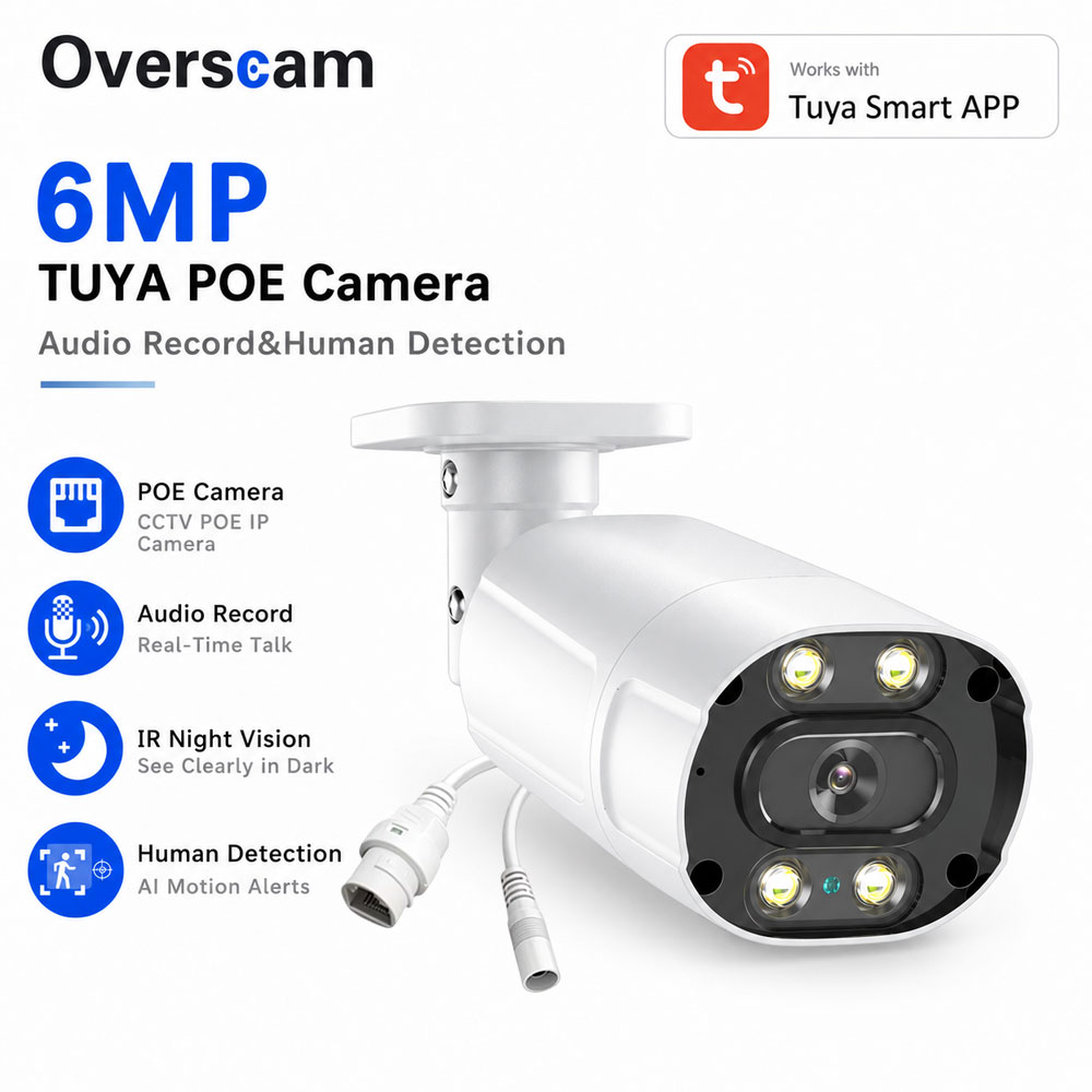 Smart Home Os - 6MP Tuya Smart PoE Camera Outdoor