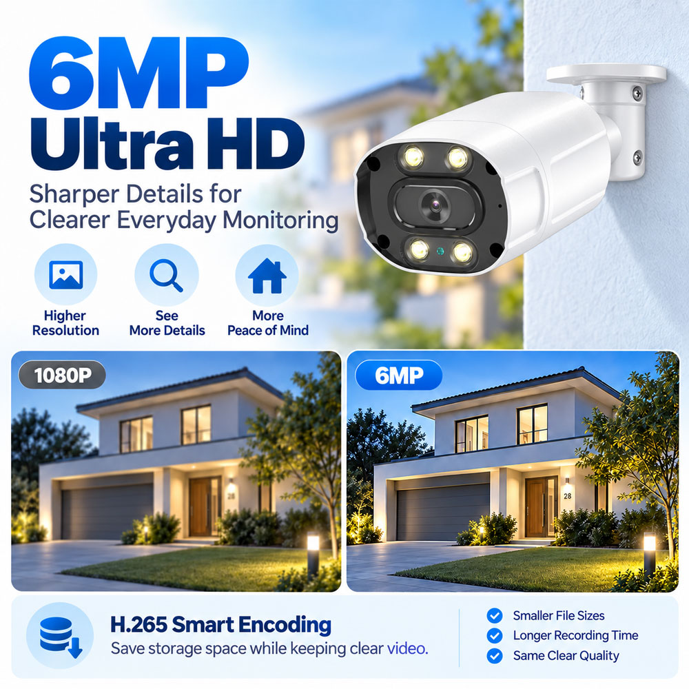 6MP Tuya Smart PoE Camera Outd - Smart Home Os 评论和价格