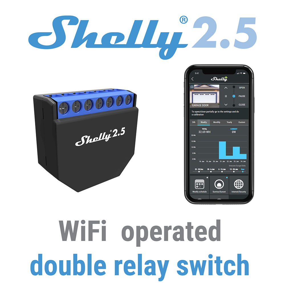 Shelly 2.5 Smart Home Double R - Smart Home Open Source 评论和价格