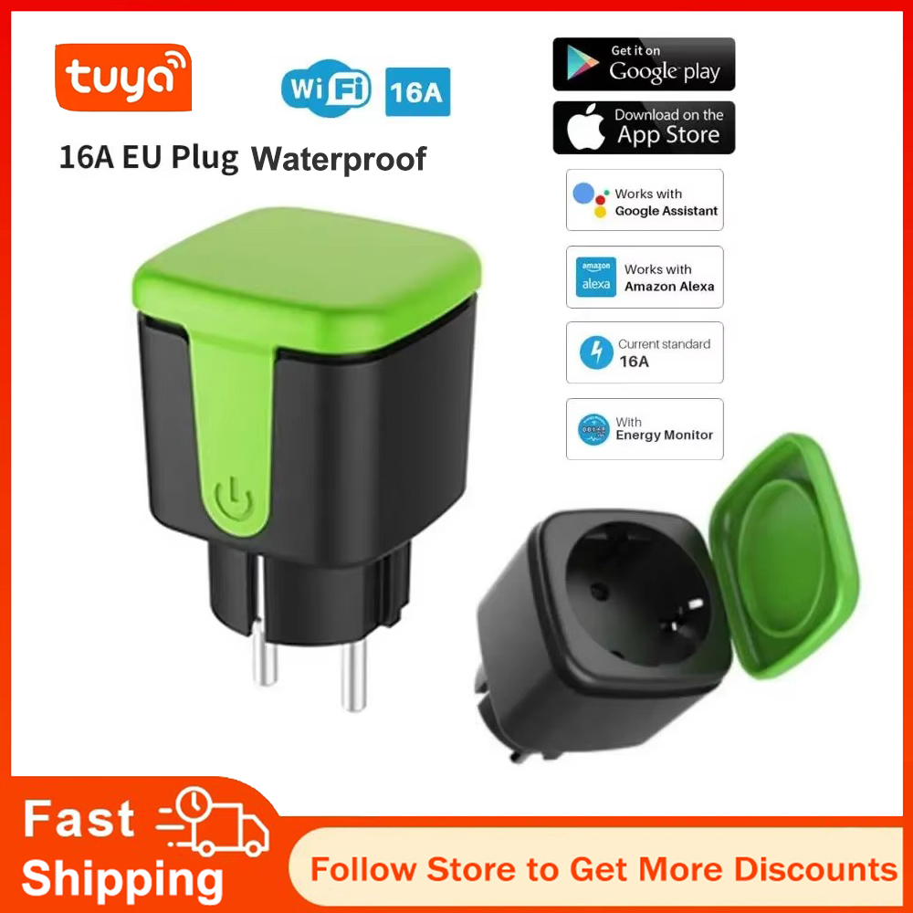 Tuya EU 16A WiFi Smart Waterpr - Smart Home Outdoor 评论和价格