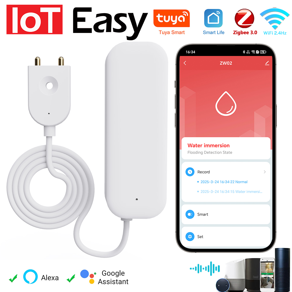 Tuya WiFi ZigBee Water Sensor  - Smart Home Iot 评论和价格