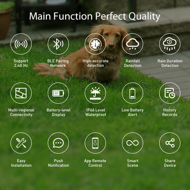 WiFi Rain Sensor Rainfall Dura - Smart Home Outdoor 评论和价格