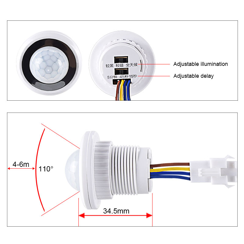 Human Body Sensor Detector LED - Pir Motion Sensor 评论和价格