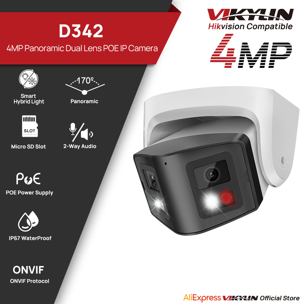 Vikylin 4MP Panoramic Dual Len - Smart Home Hikvision 评论和价格